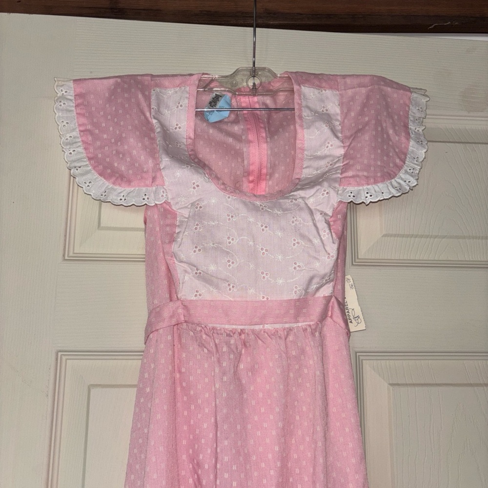 Pink Eyelet Ruffle Maxi Dress - Picture 2 of 6